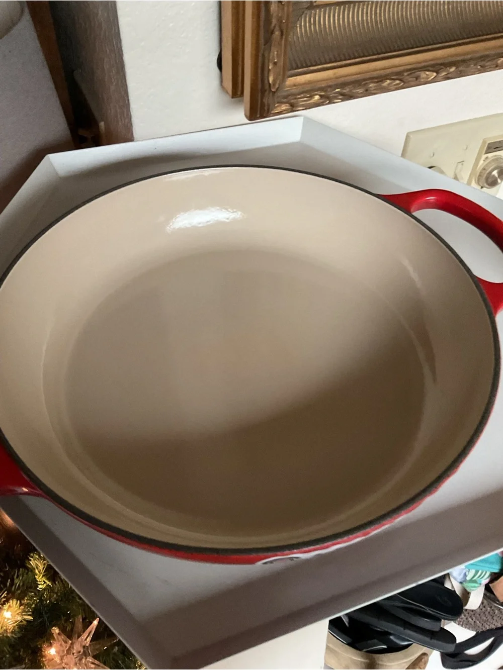 LE CREUSET ENAMELED CAST IRON BRAISER GLASS LID 2.25 QT CERISE RED NEW NO BOX